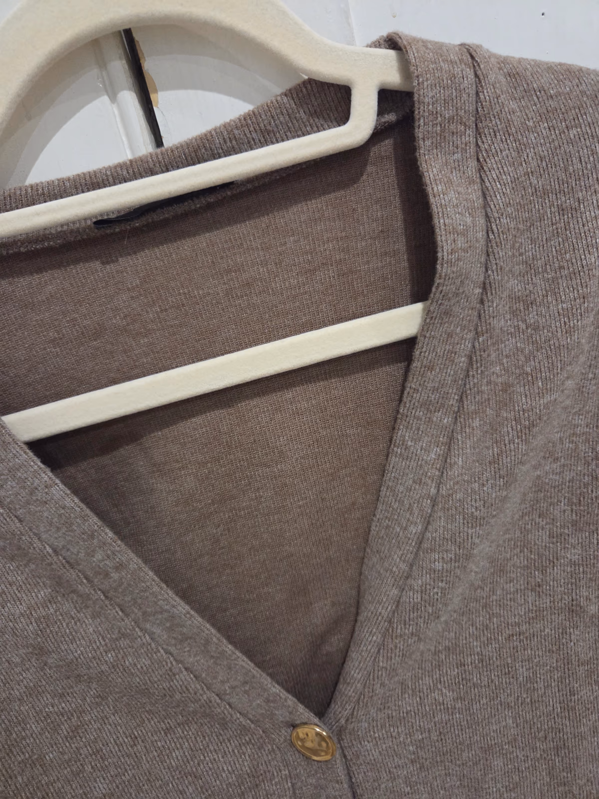 Brown V-Neck Button-Up Cardigan, photo 3