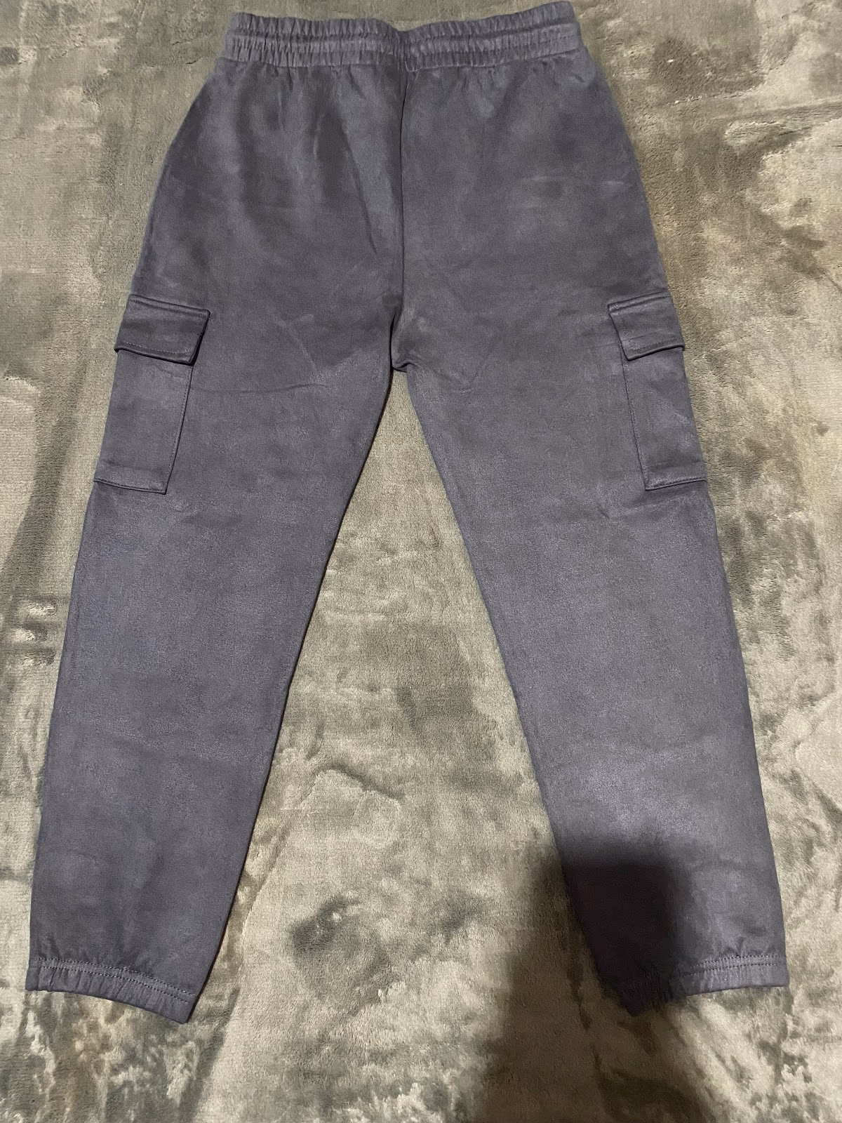 Pantalones de chándal grises tipo cargo con cordón, foto 2
