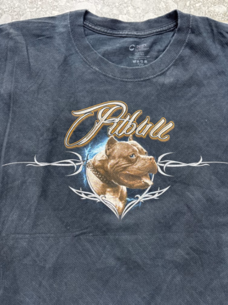 Graphic Pitbull print black t-shirt, photo 2