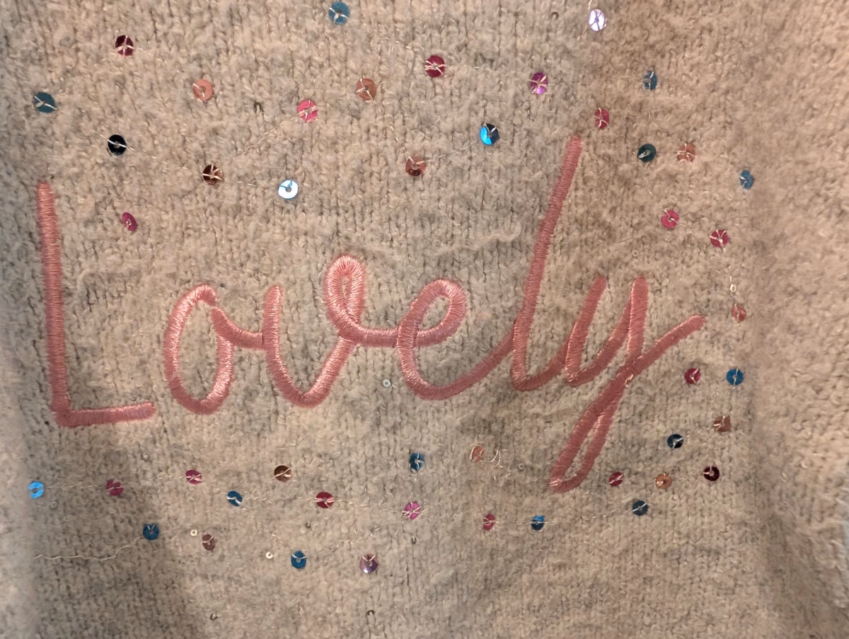 Girls Lovely Sequin Knit Jumper, photo 2