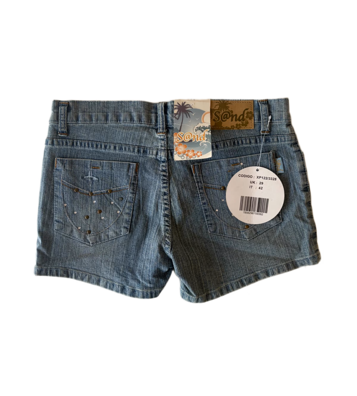 Vintage Denim Studded Shorts, photo 2
