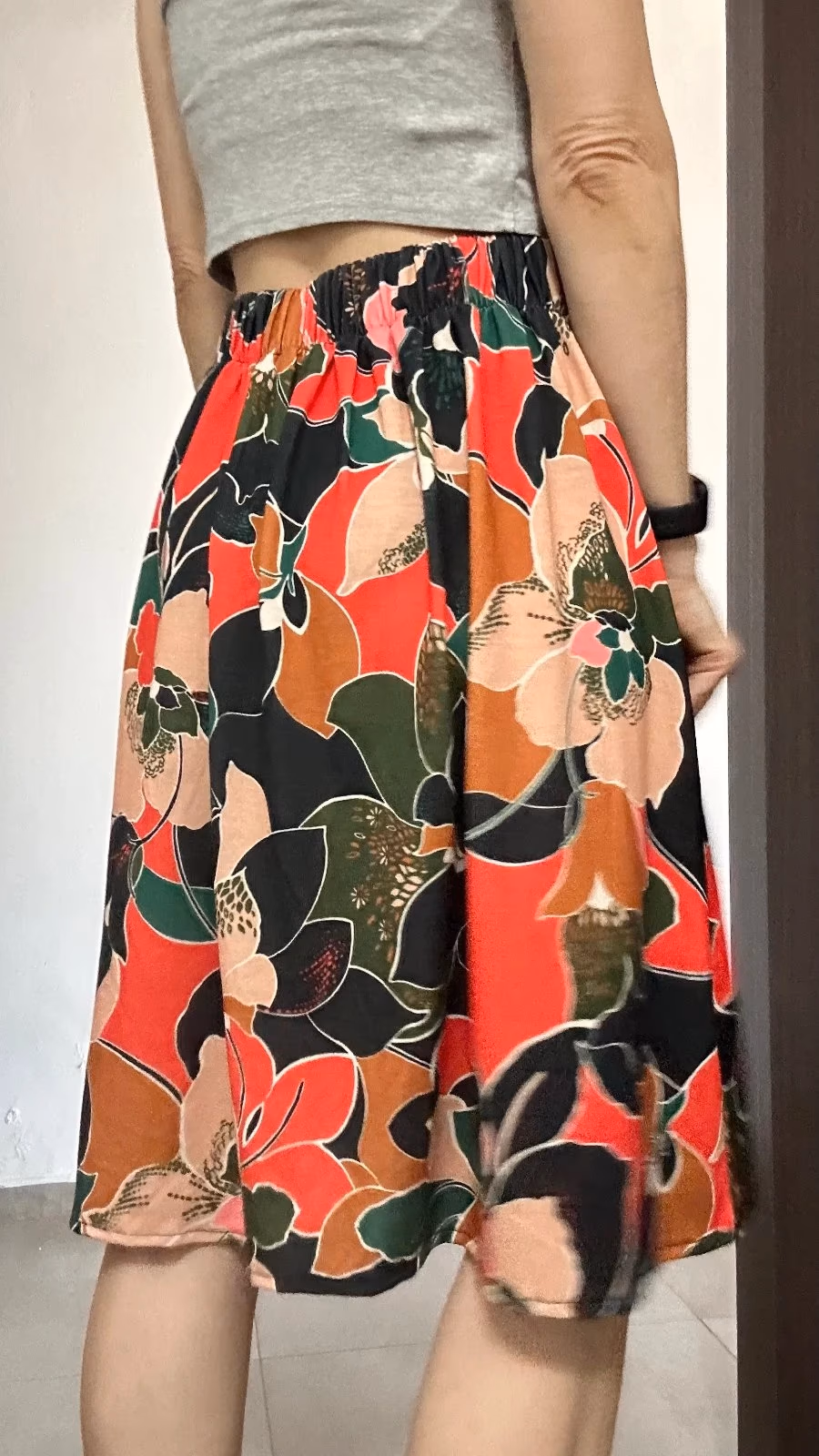 Floral Print Midi Skirt - Handmade in Italy , photo 3