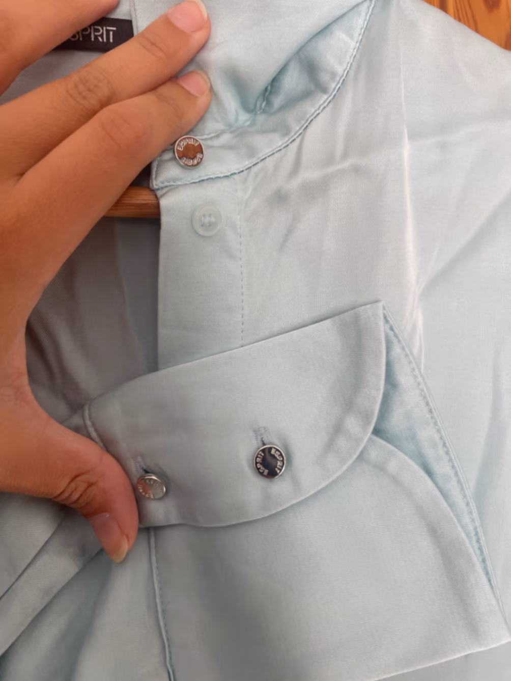 Esprit Light Blue Satin Shirt, photo 2