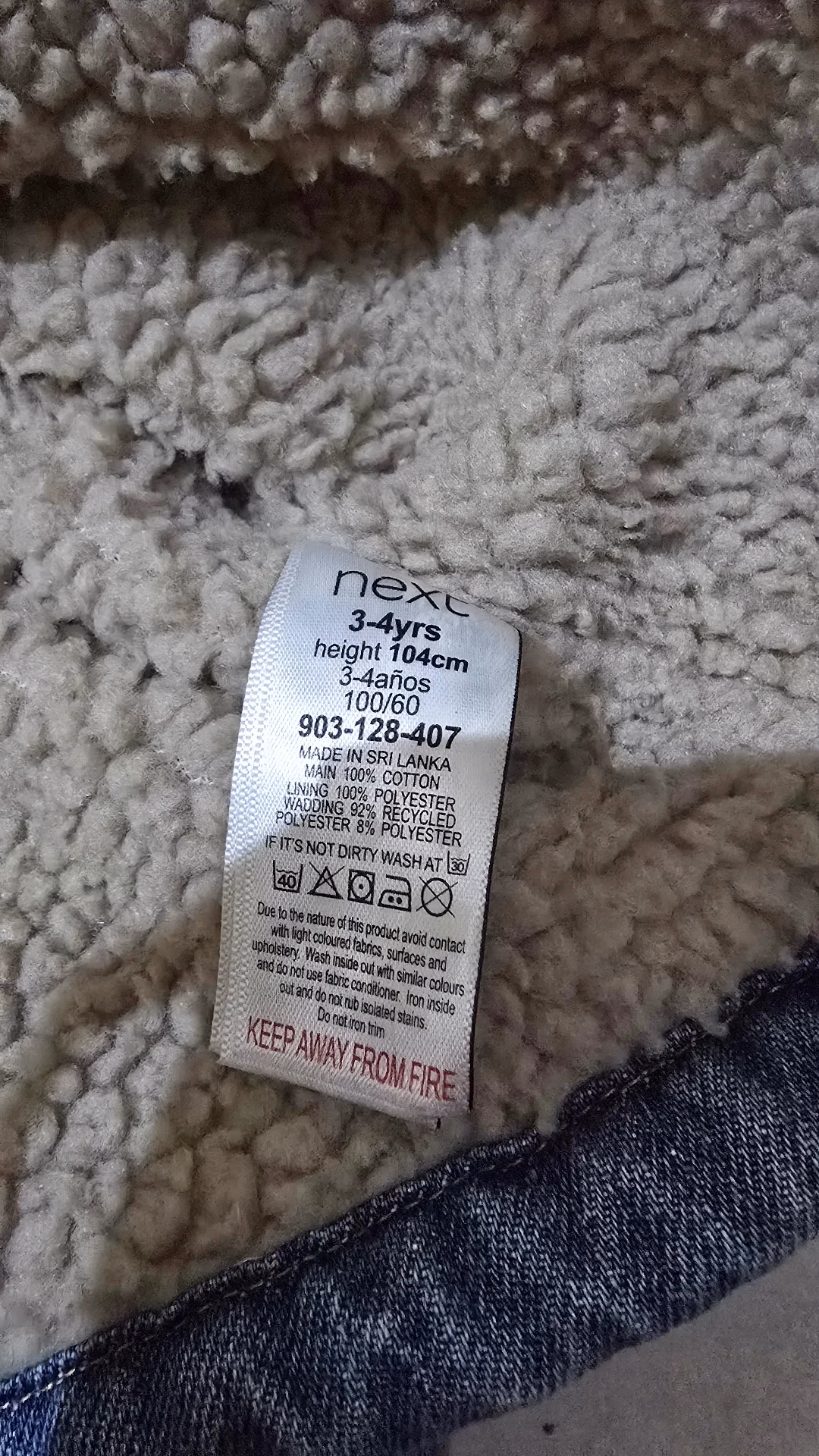 Next Sherpa Lined Denim Jacket, photo 5