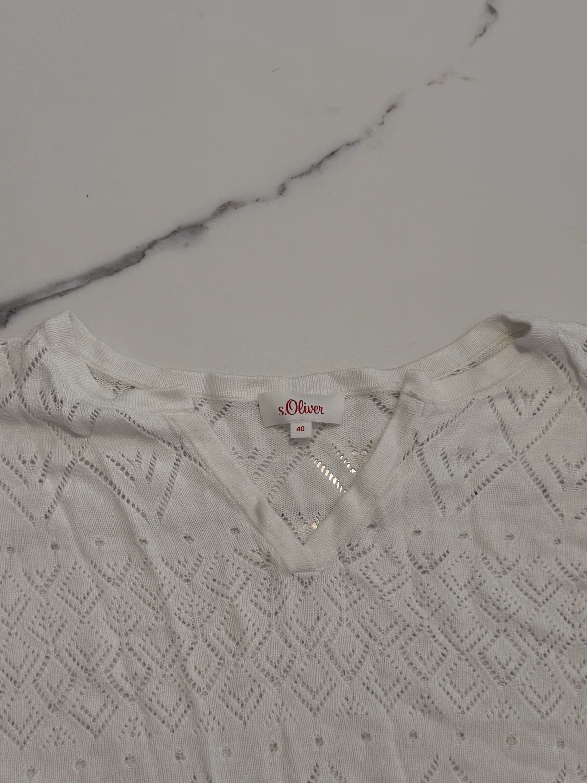 Crop top blanco de verano de s.Oliver, de algodón, foto 4