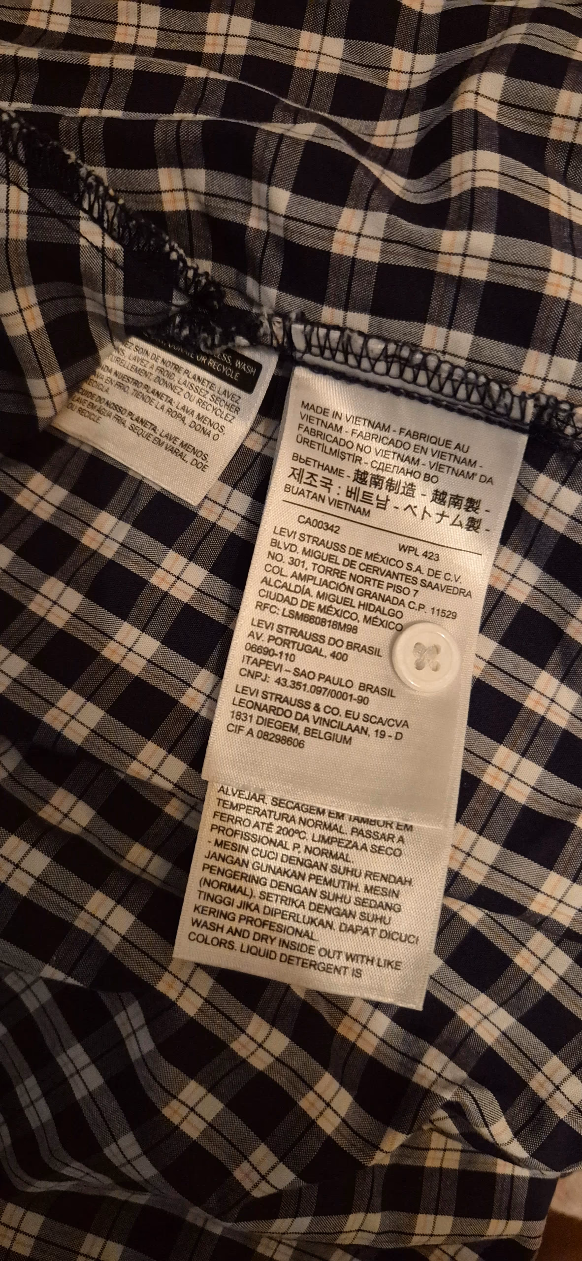 Levi's Gingham Check Shirt Dress, photo 3