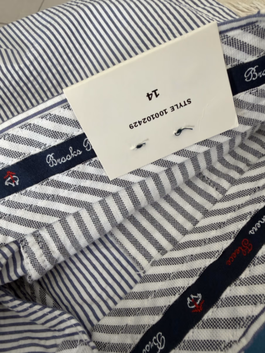 Pantaloncini a righe in seersucker Brooks Brothers, foto 5
