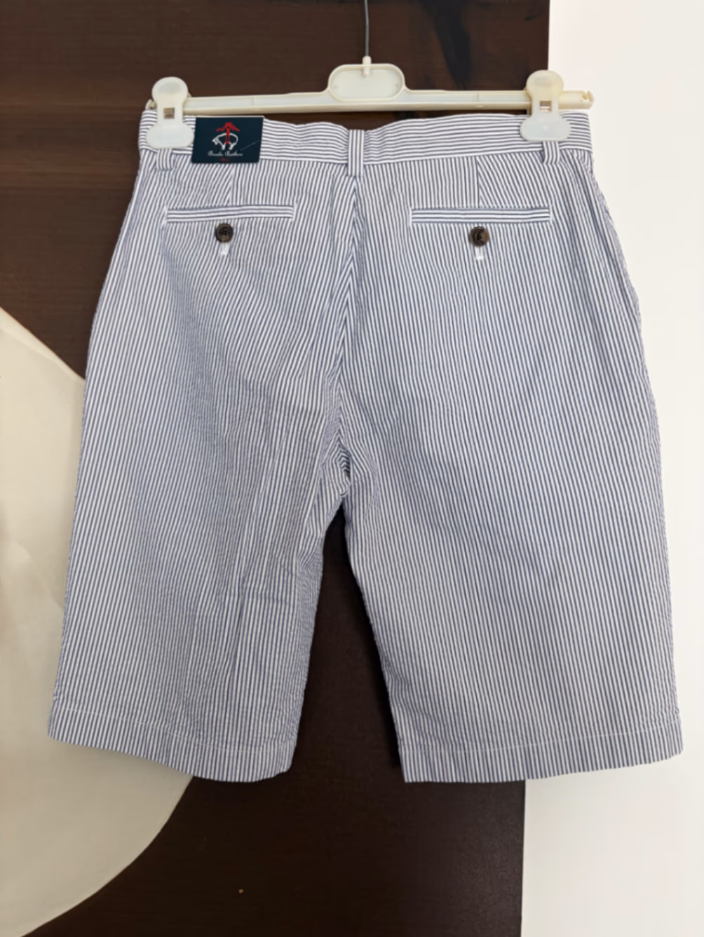 Pantaloncini a righe in seersucker Brooks Brothers, foto 3