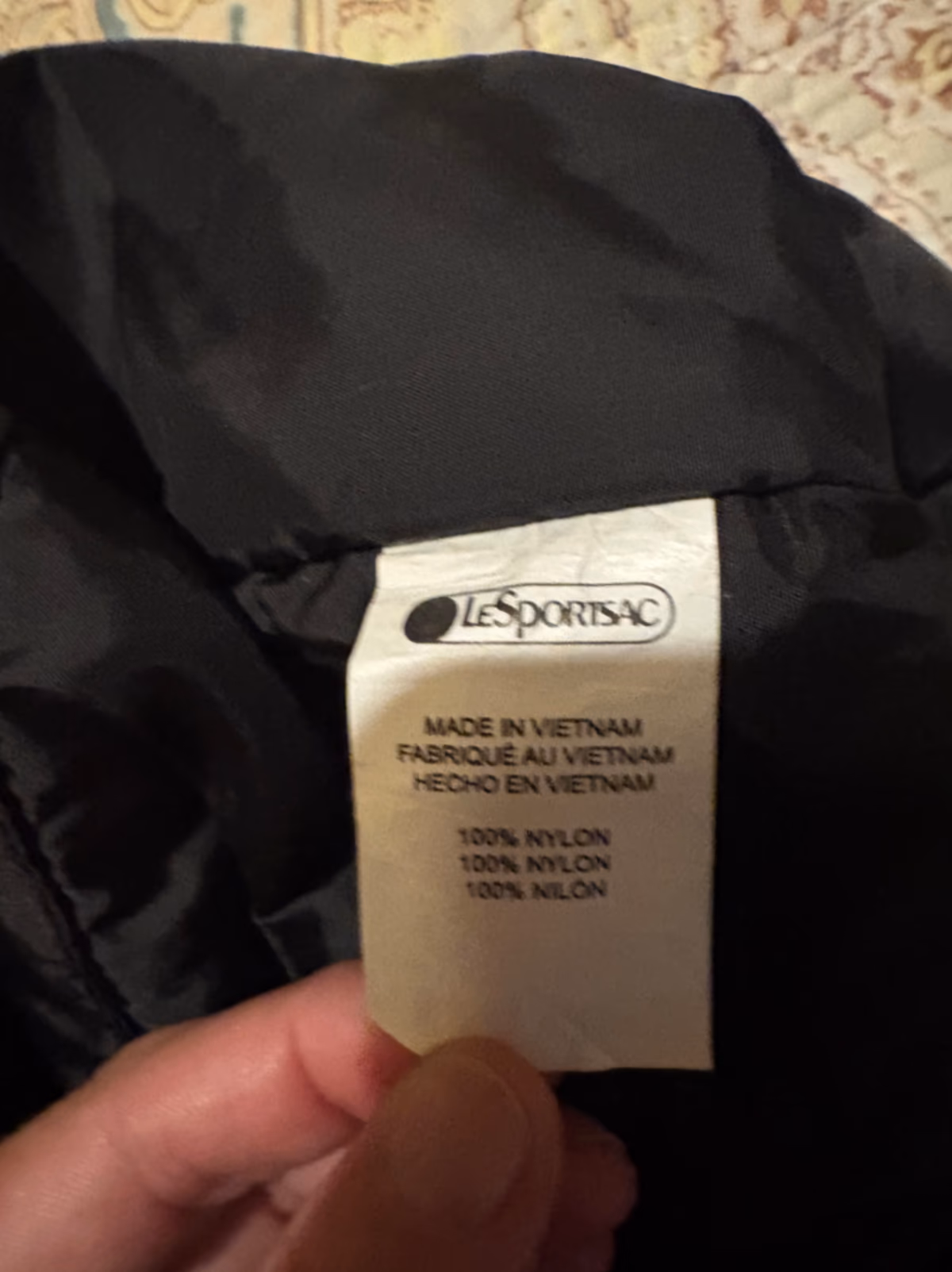 Borsa da viaggio nera LeSportsac per il weekend, foto 4