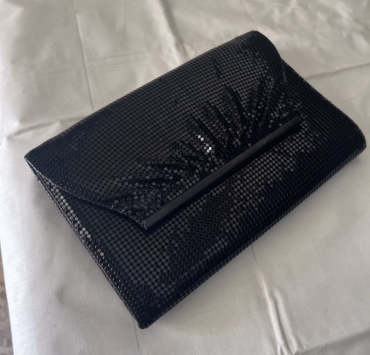 Bolso de mano negro brillante para la noche, foto 6