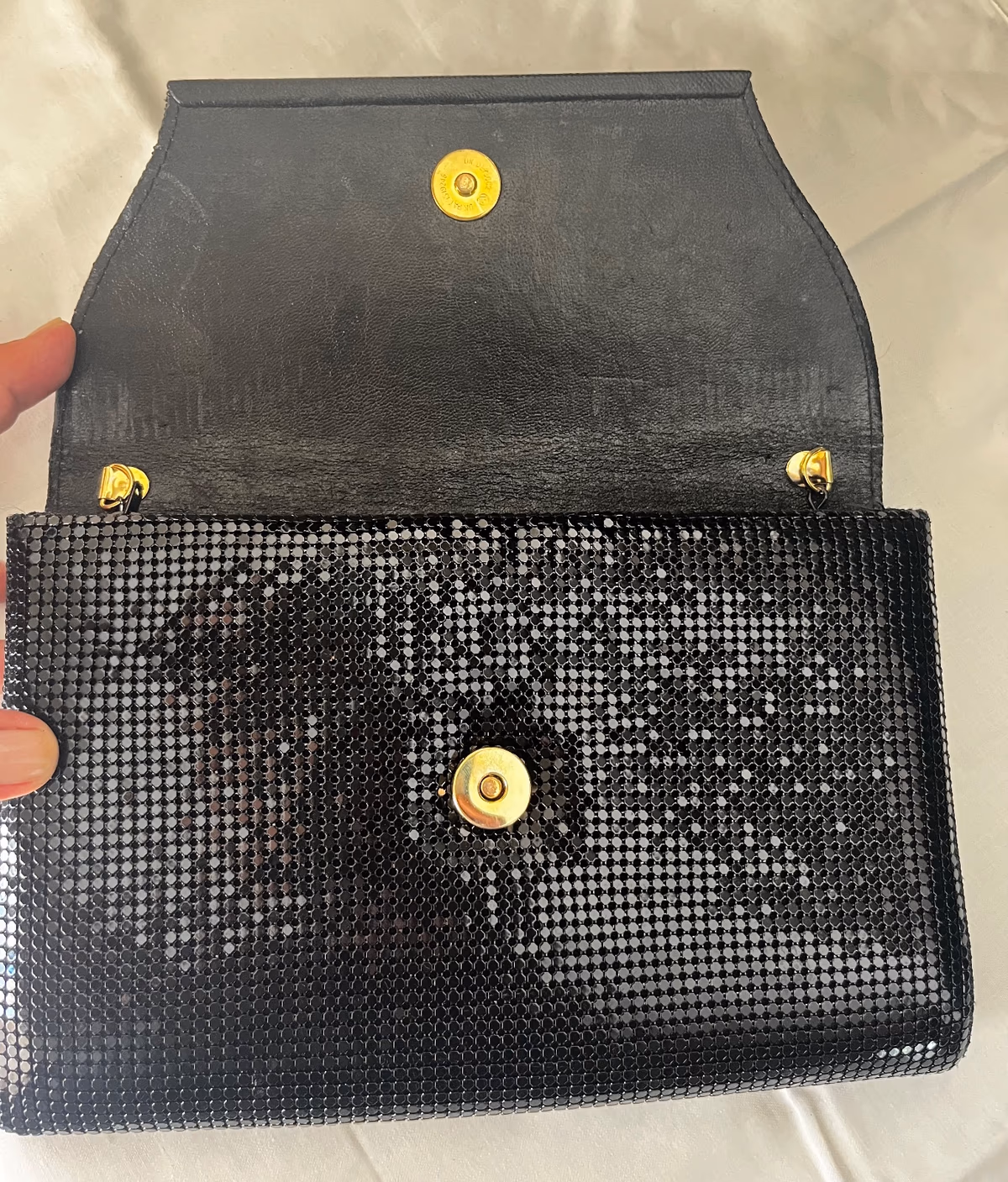 Bolso de mano negro brillante para la noche, foto 4