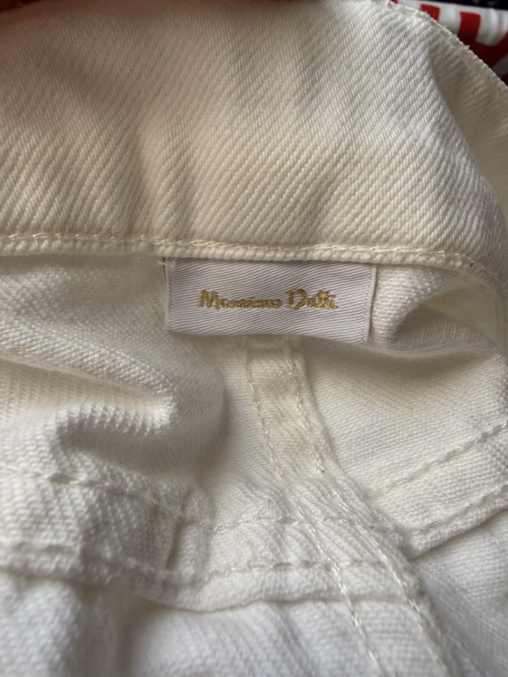 Falda midi de denim blanco con abertura delantera, foto 4