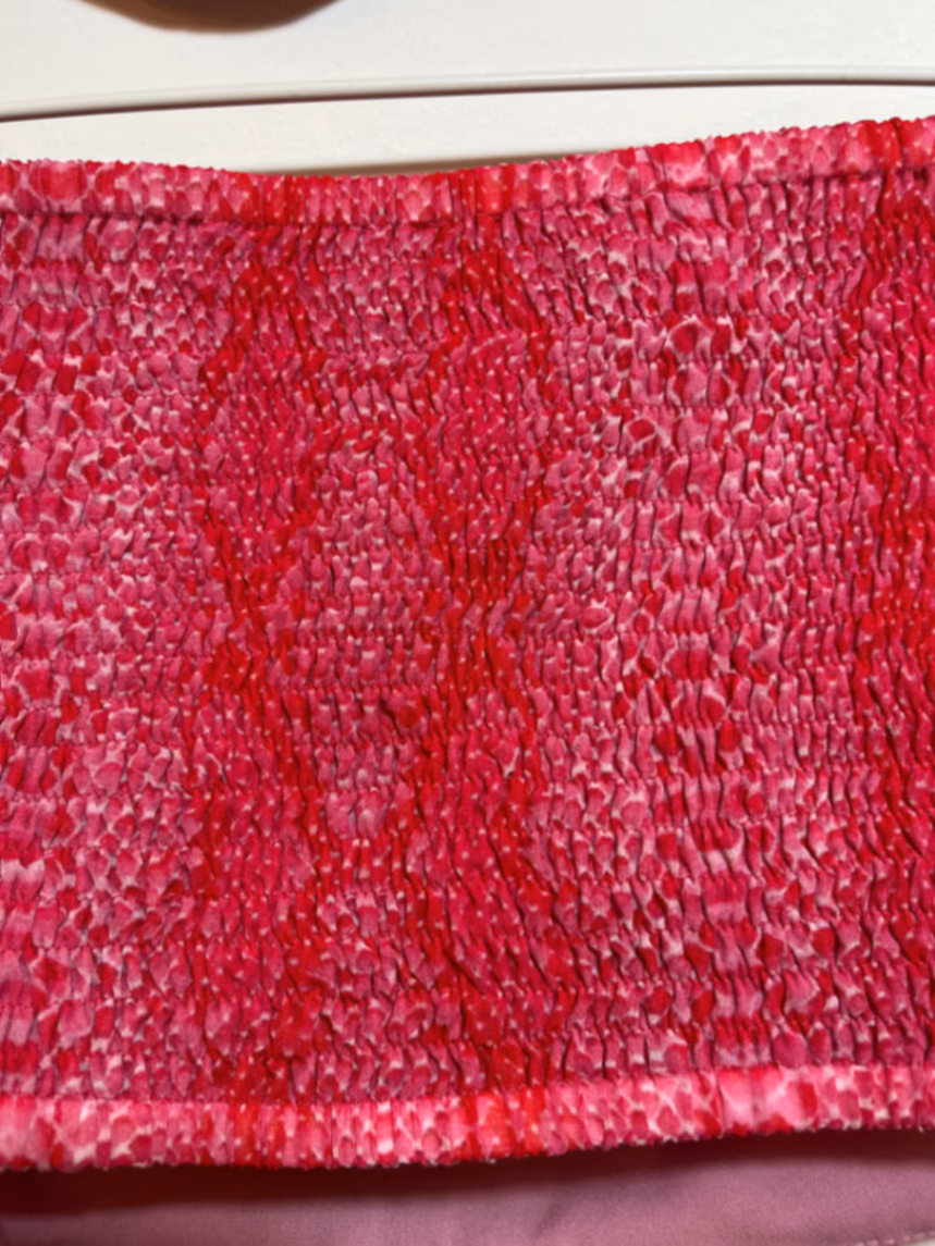 Pink Snake Print Bandeau Top, photo 3