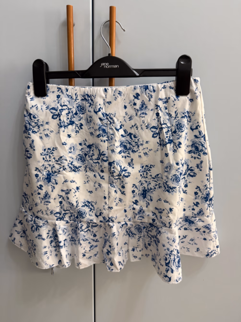 Blue Floral Ruffle Wrap Skirt, photo 2