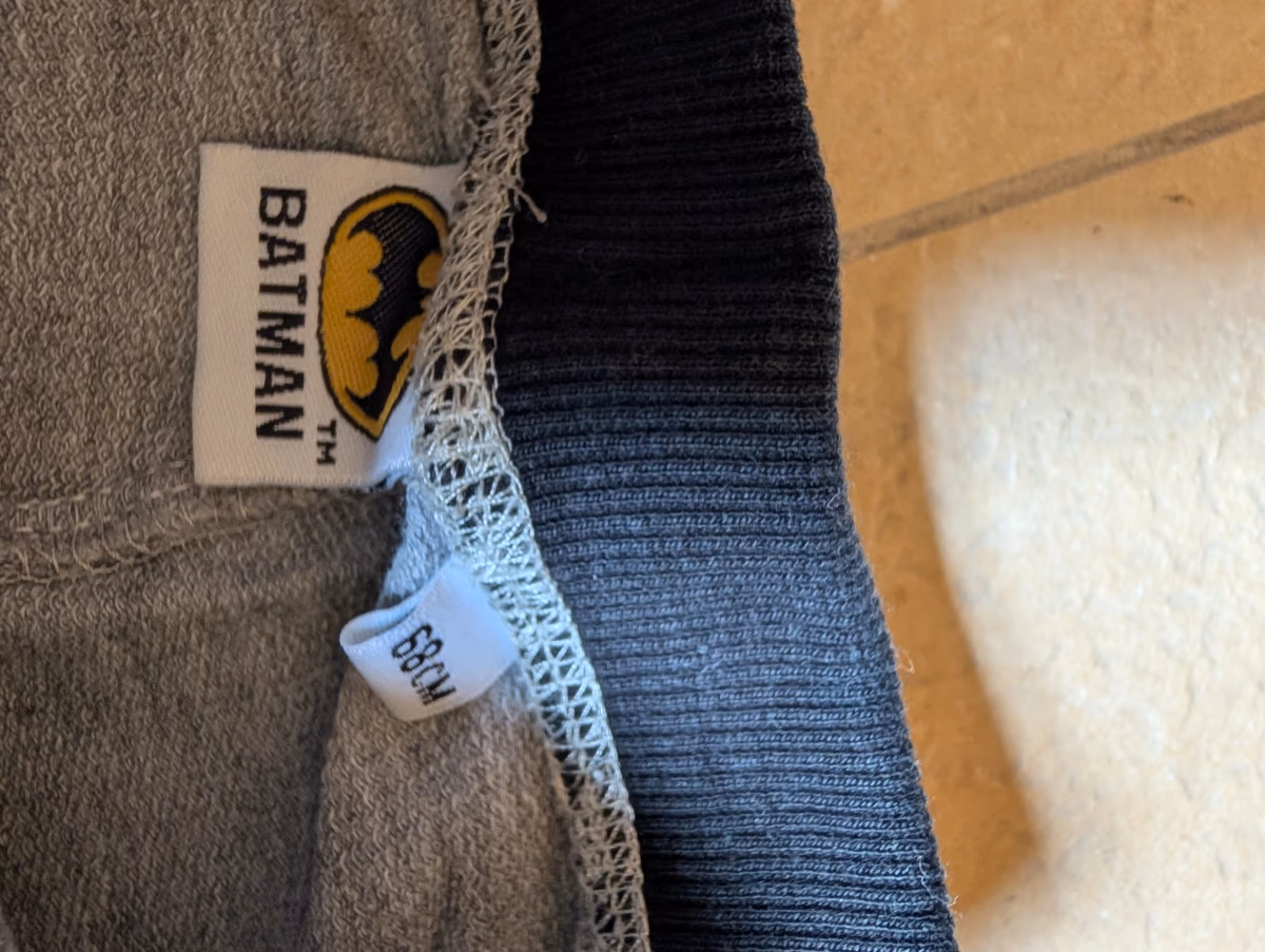 Grey Batman print baby joggers, photo 2