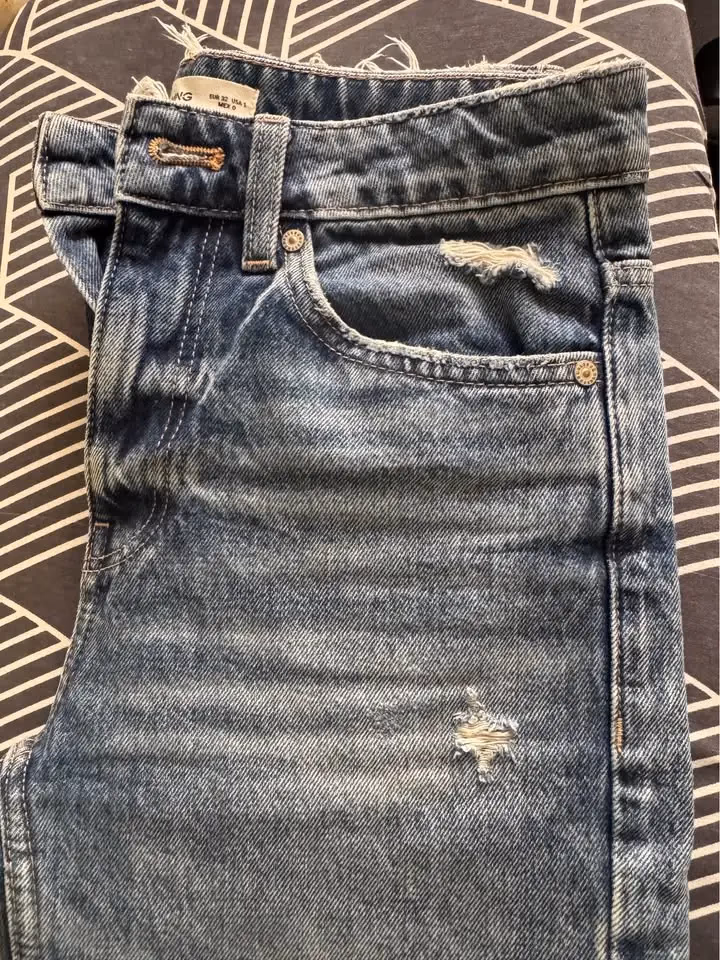 Mango Straight leg blue denim jeans, photo 2