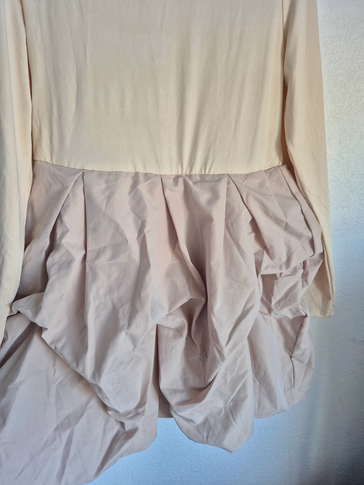 Abito a palloncino color crema e beige, foto 3