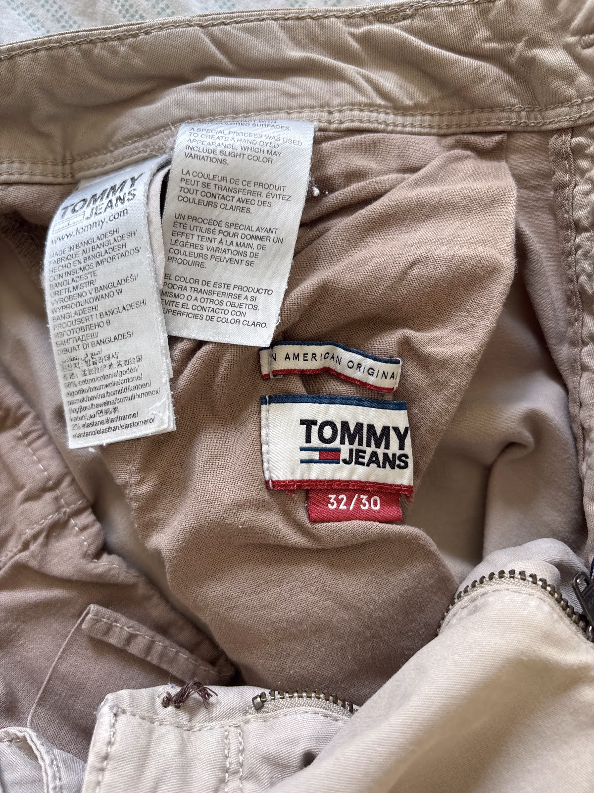 Tommy Jeans beige cotton trousers, photo 3