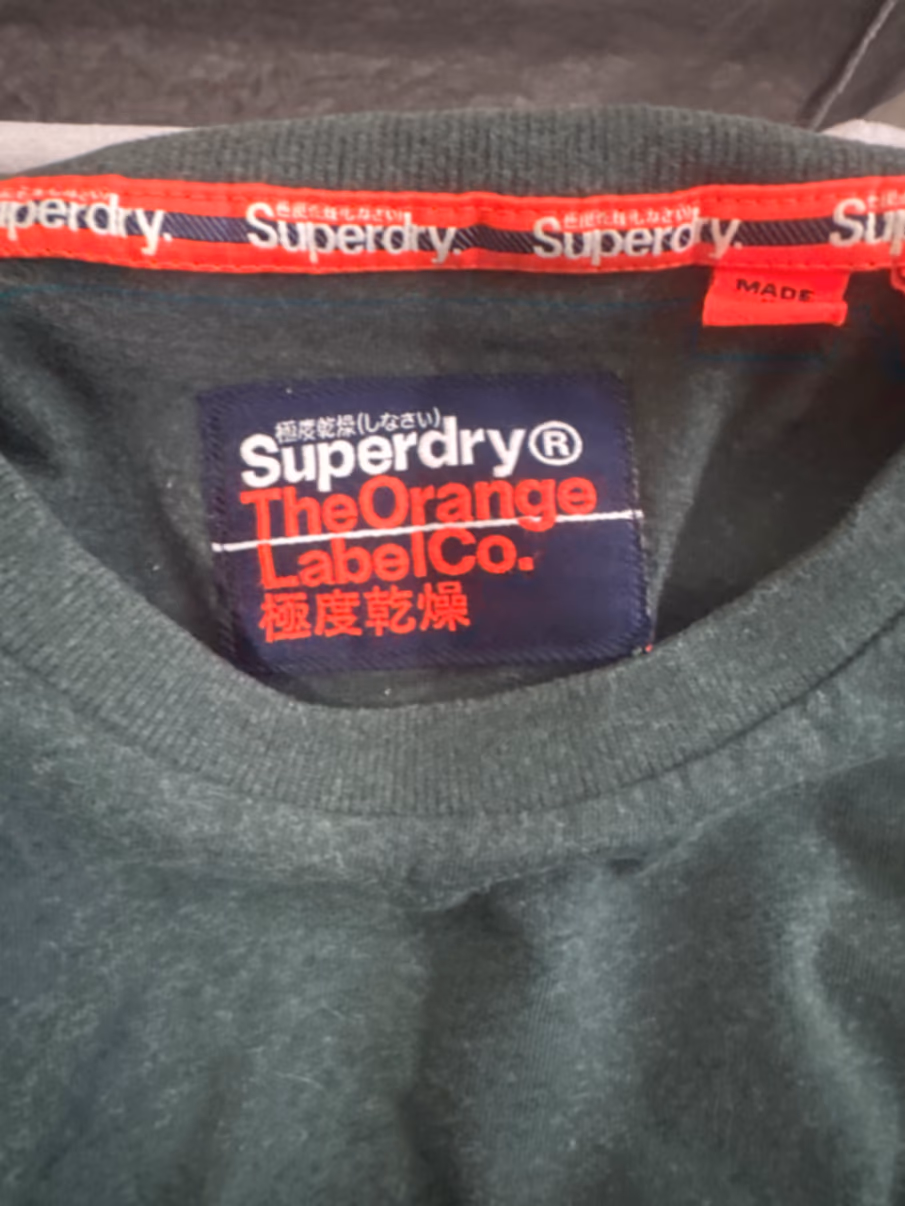 Camiseta verde de cuello redondo de Superdry, foto 2