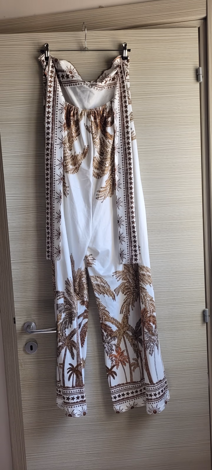 Palm Print Wide Leg Jumpsuit, photo 2