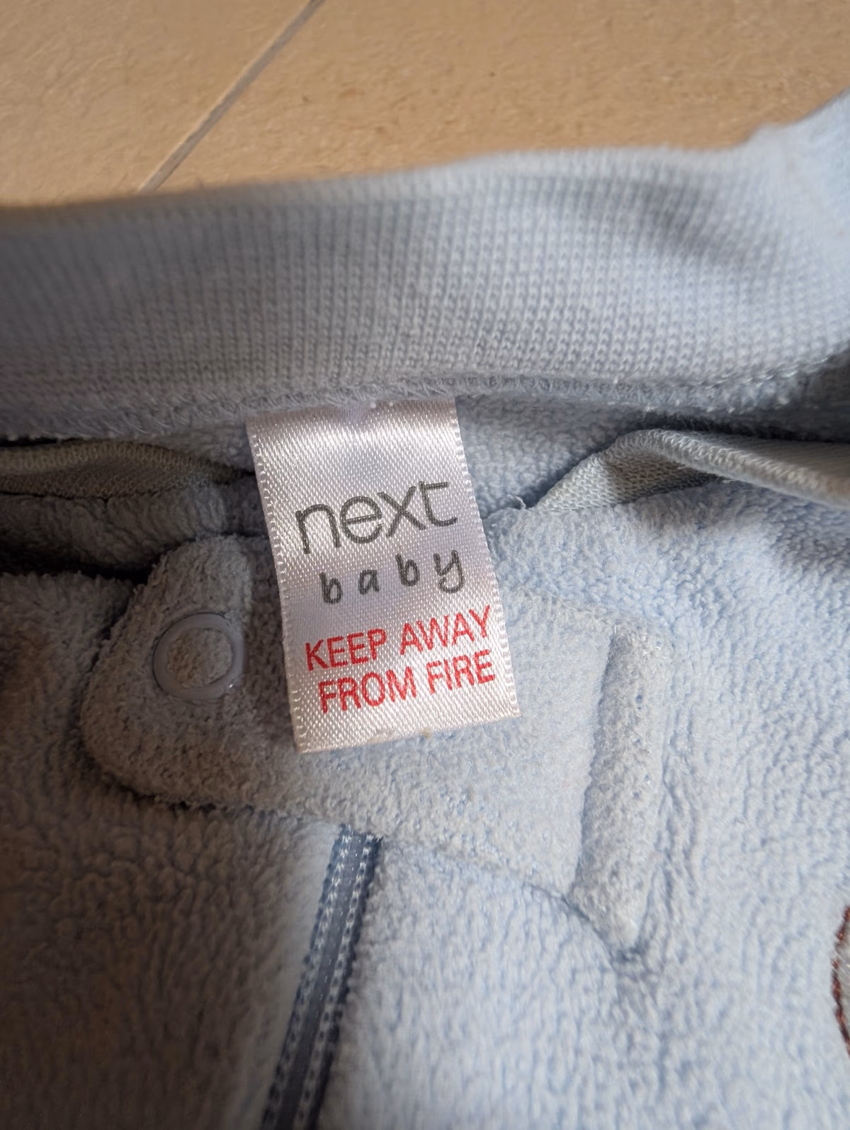 Baby fleece sleepsuit pale blue, photo 3