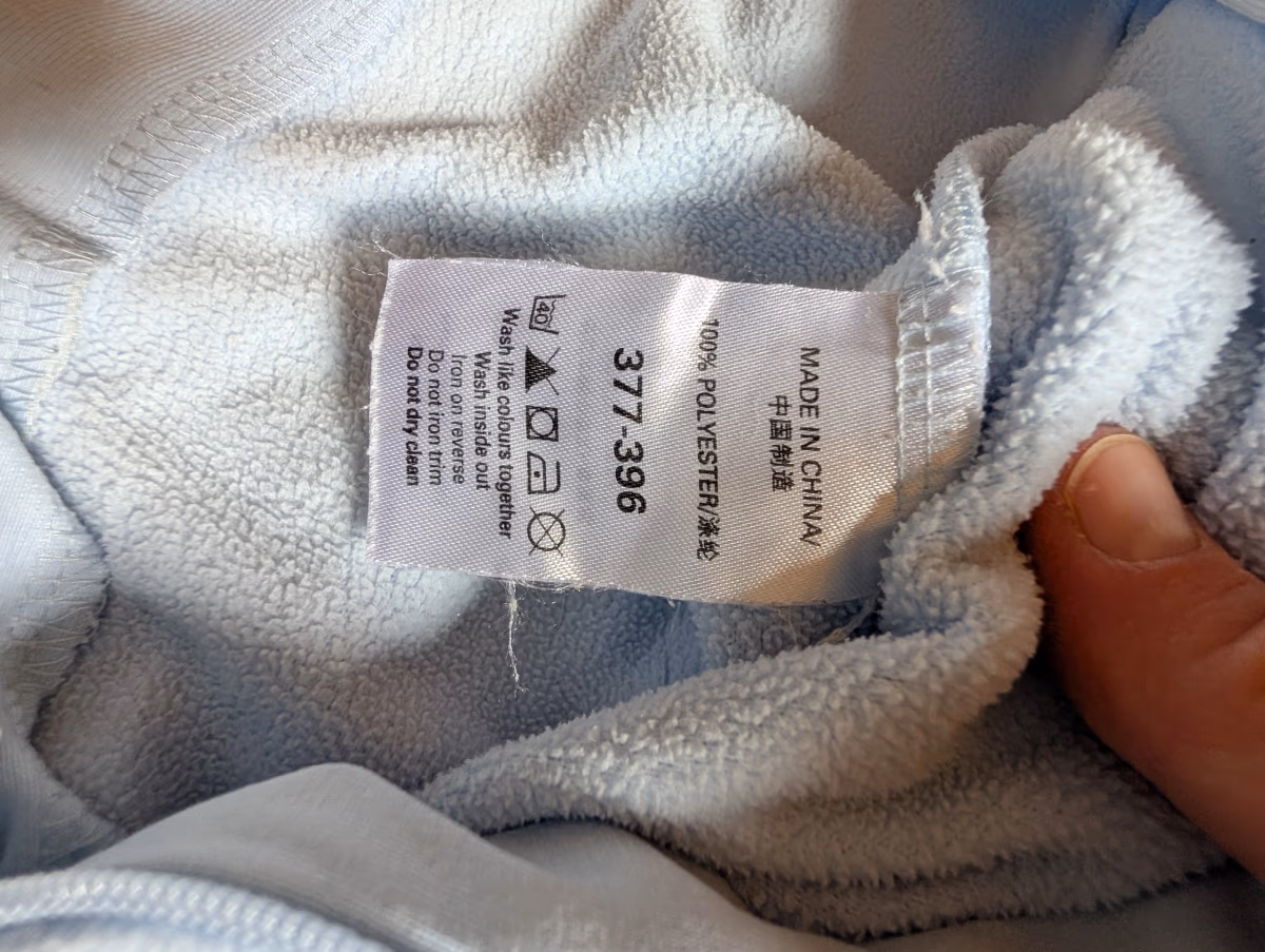 Baby fleece sleepsuit pale blue, photo 4