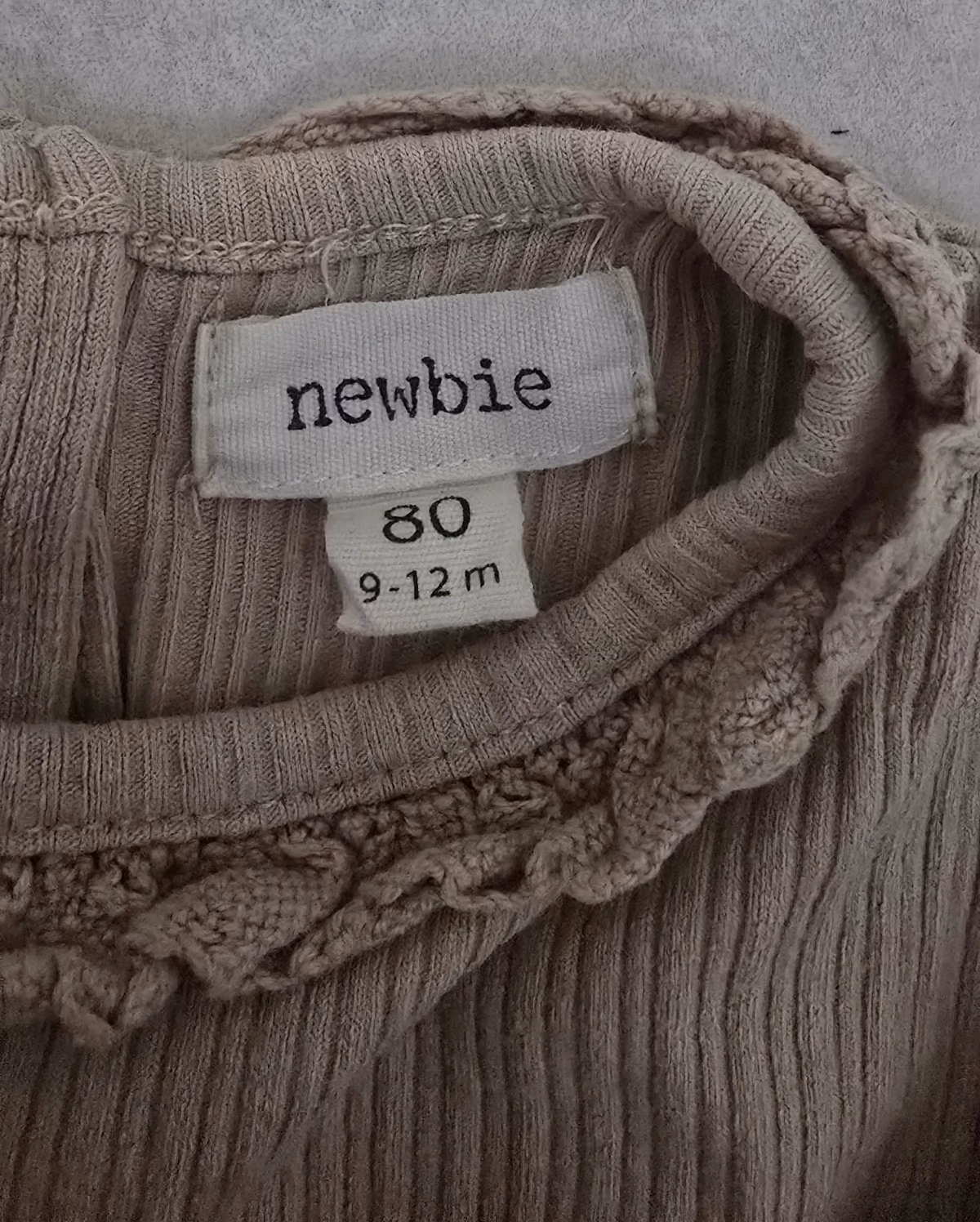 Newbie Long Sleeve Ribbed Baby Bodysuit, photo 3