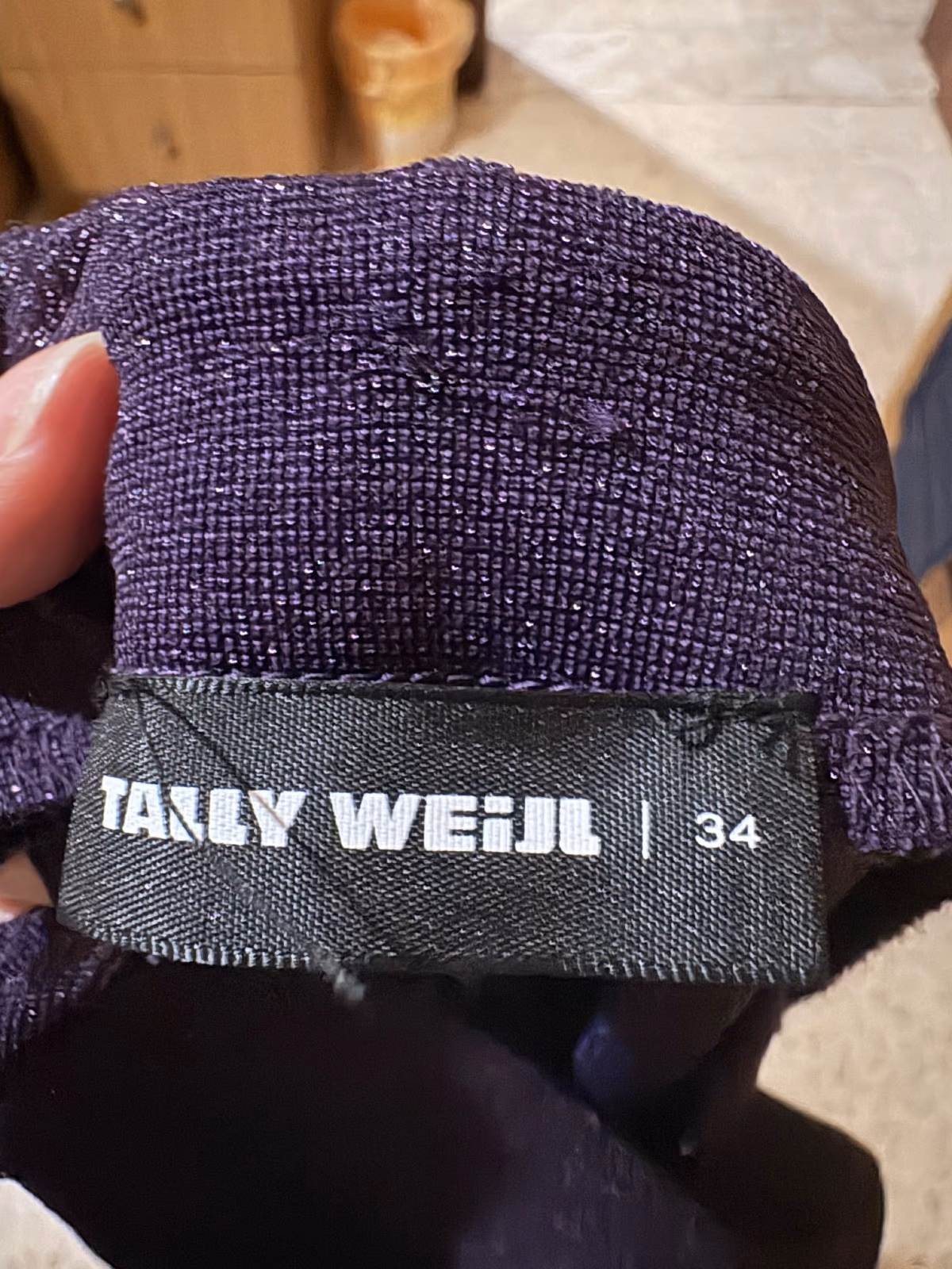 Tally Weijl Purple Glitter Trousers, photo 3