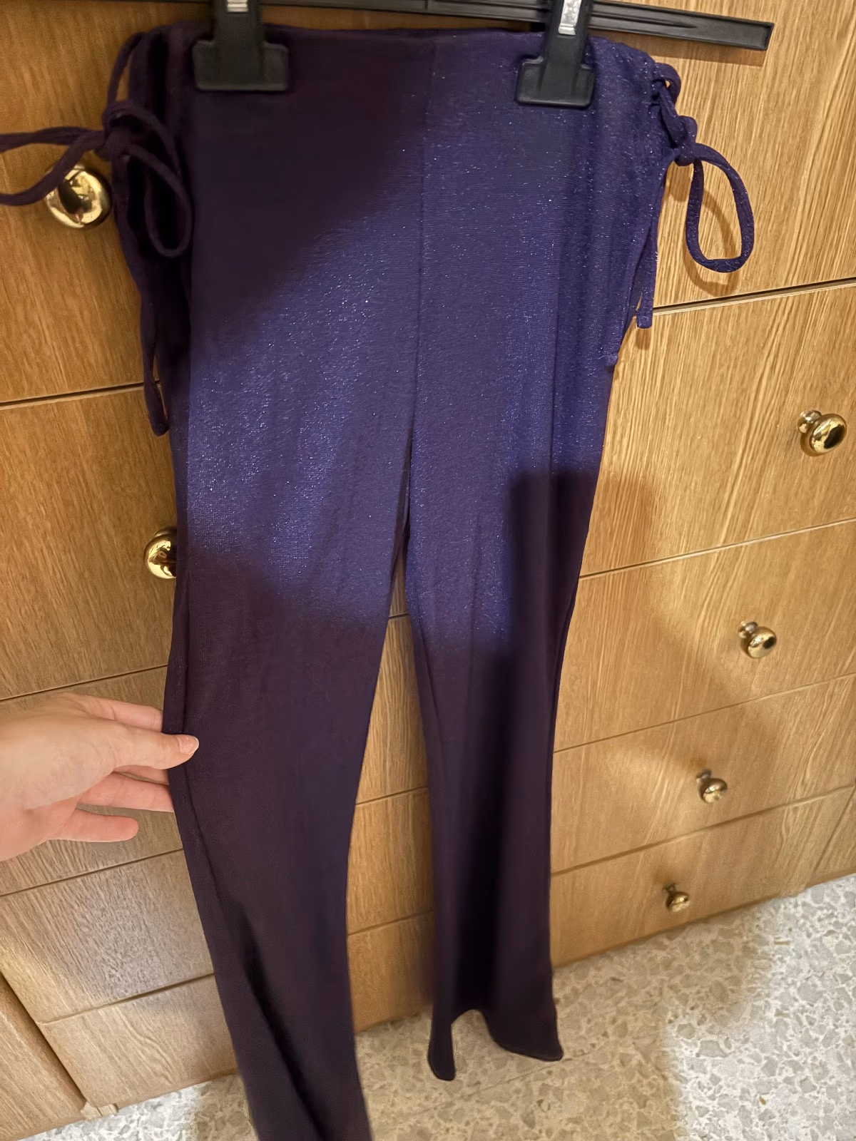 Tally Weijl Purple Glitter Trousers, photo 2
