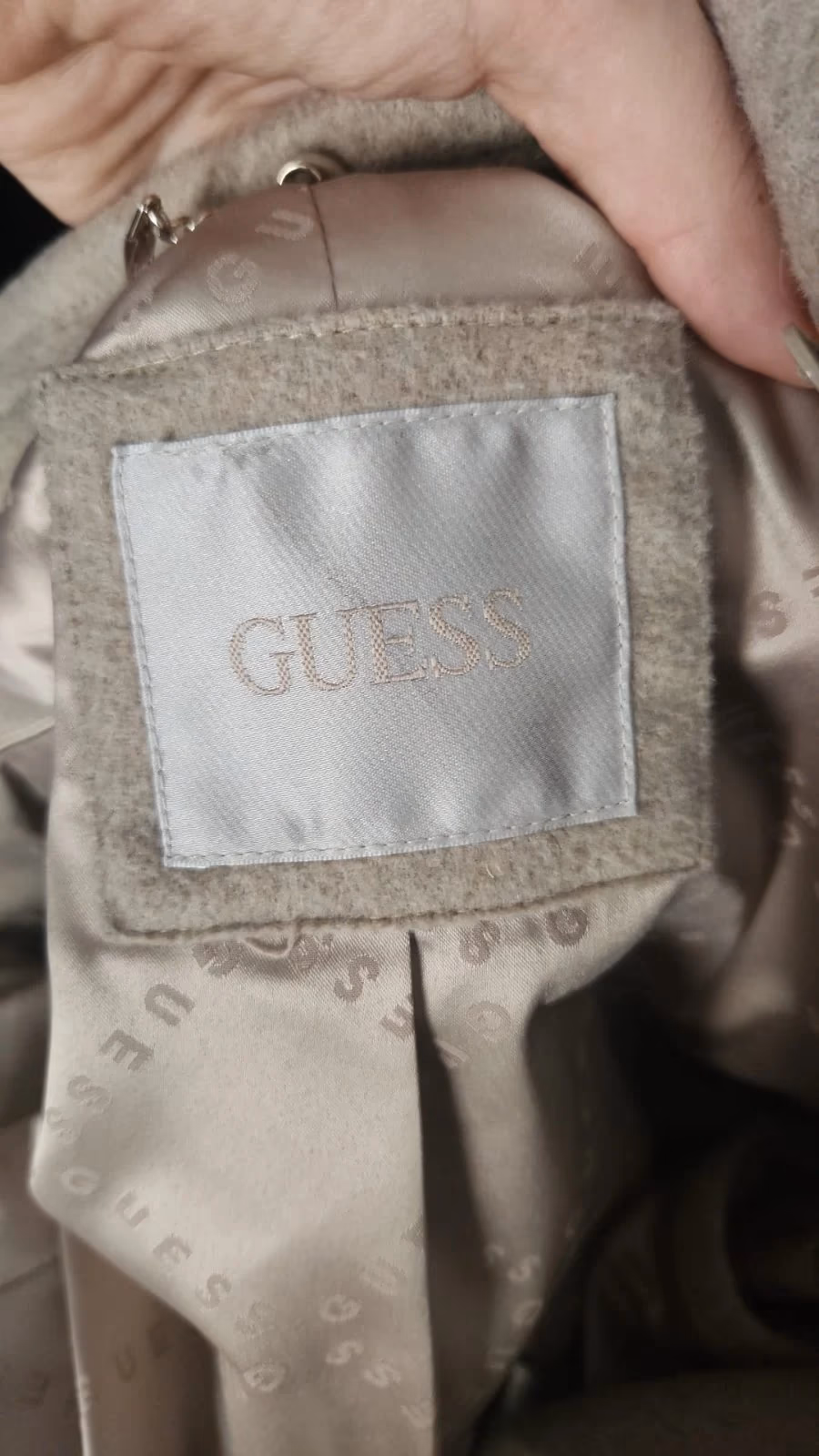 Beige Guess Long Tailored Coat, photo 3