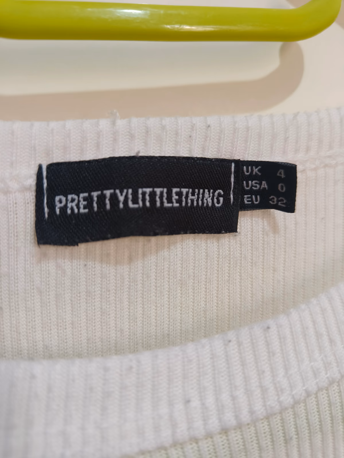 Ribbed Long Sleeve White Top, photo 2