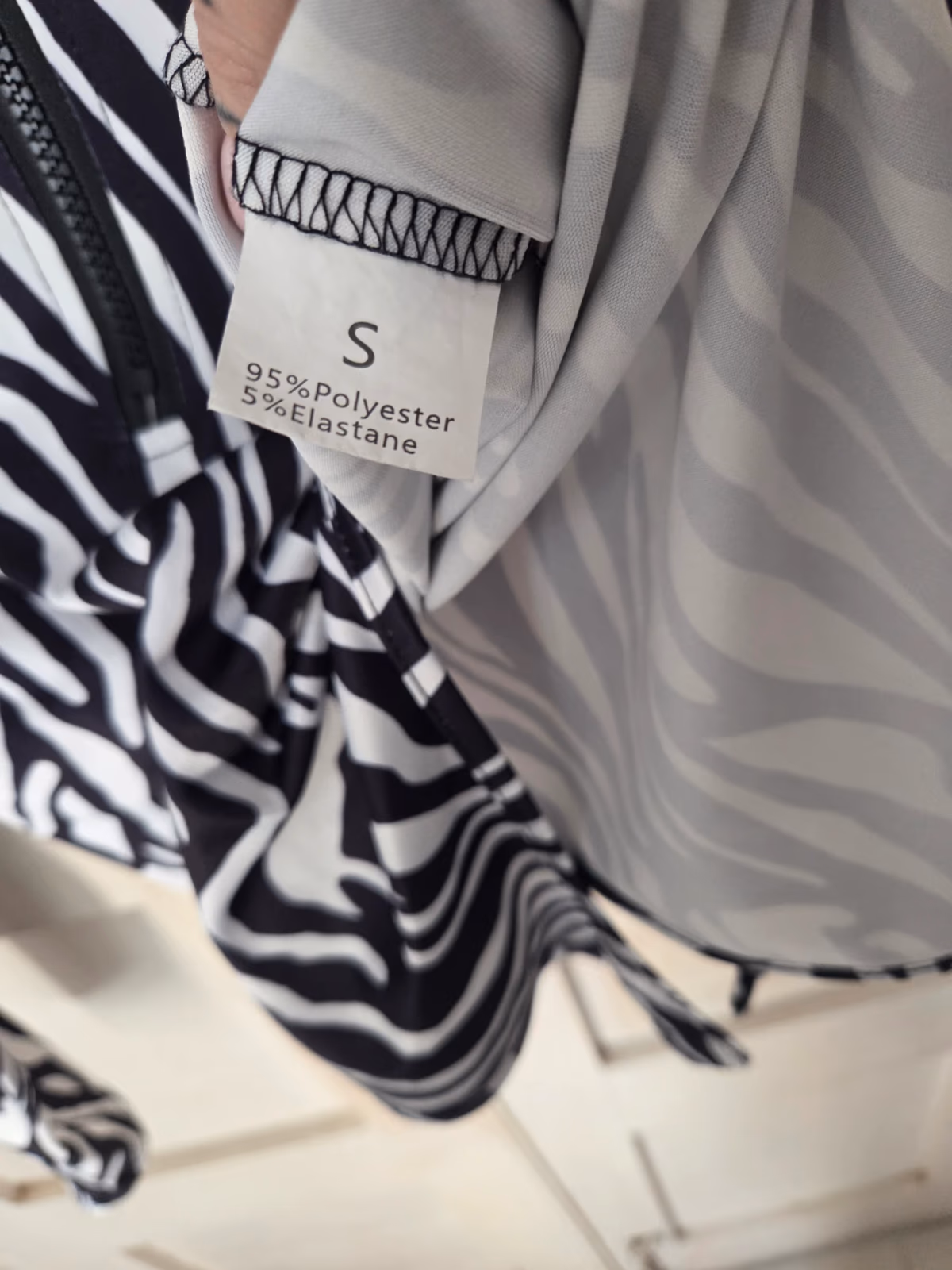 Zebra Print Zip Front Bodysuit, photo 3