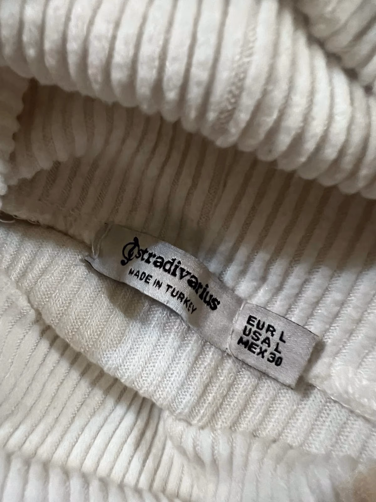 White Ribbed Roll Neck Sweater, photo 2