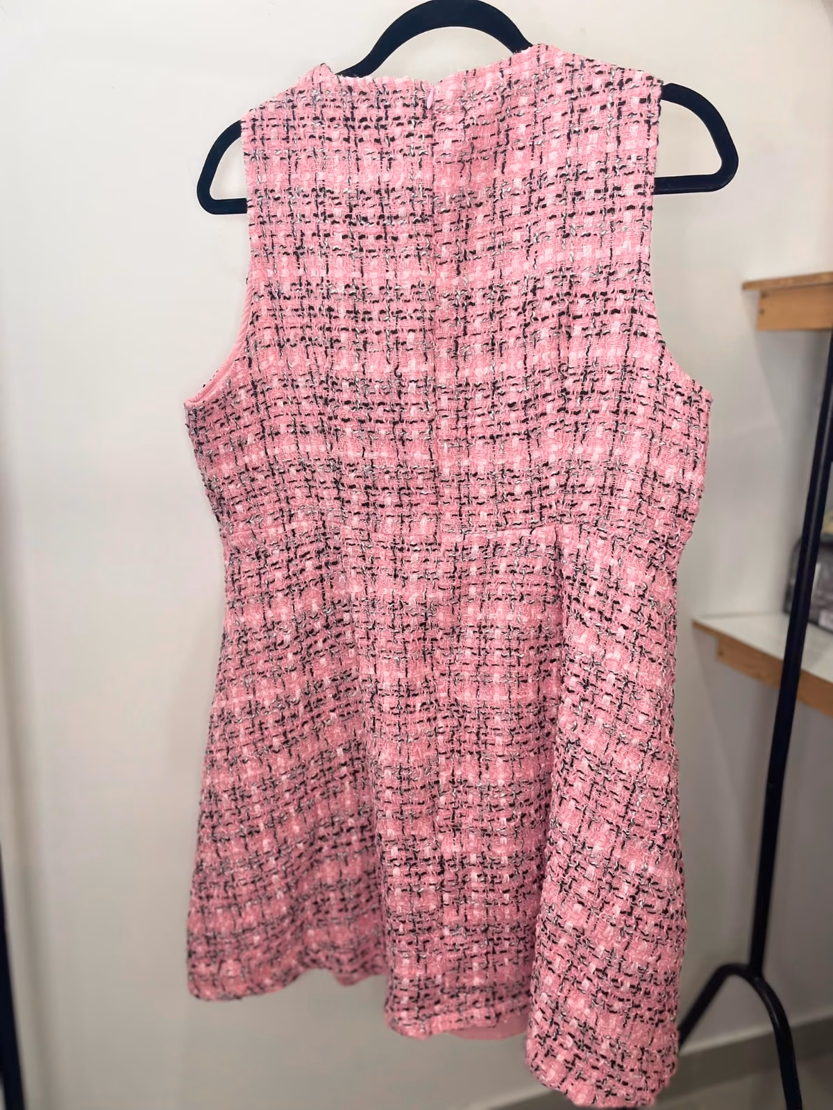 Pink Tweed Sleeveless Dress, photo 2