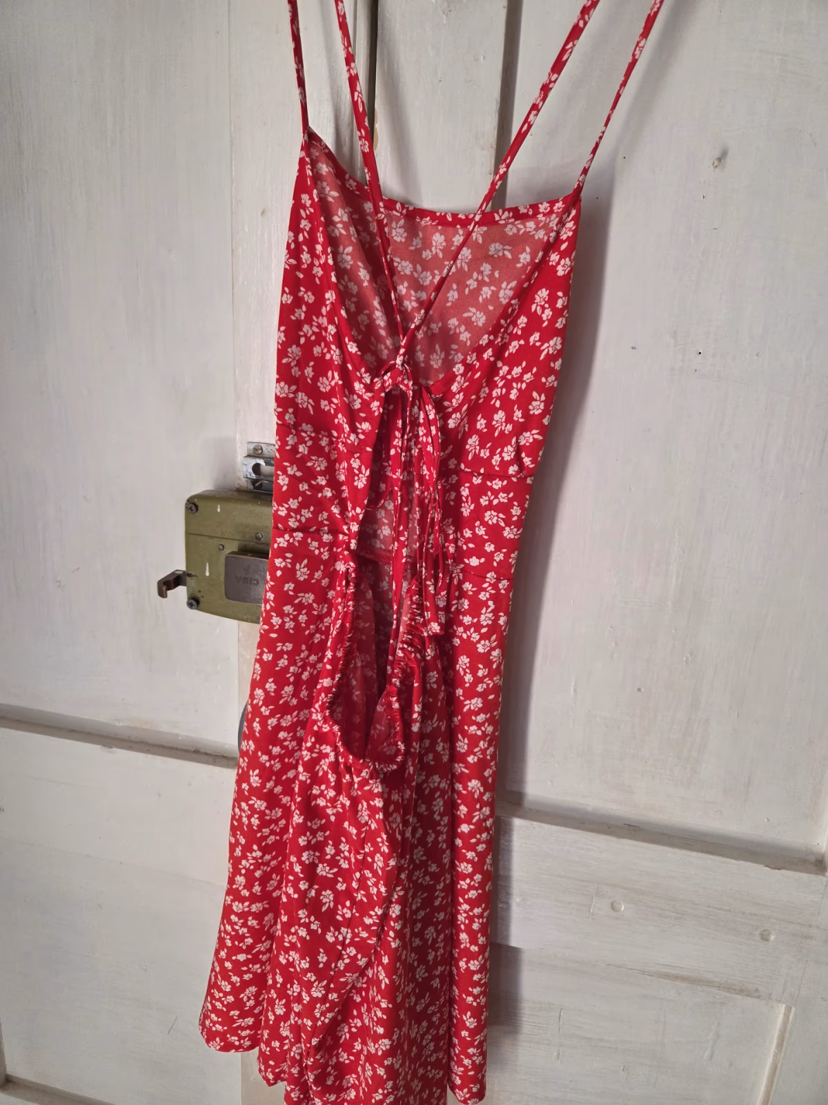 Red Floral Lace Back Dress, photo 3