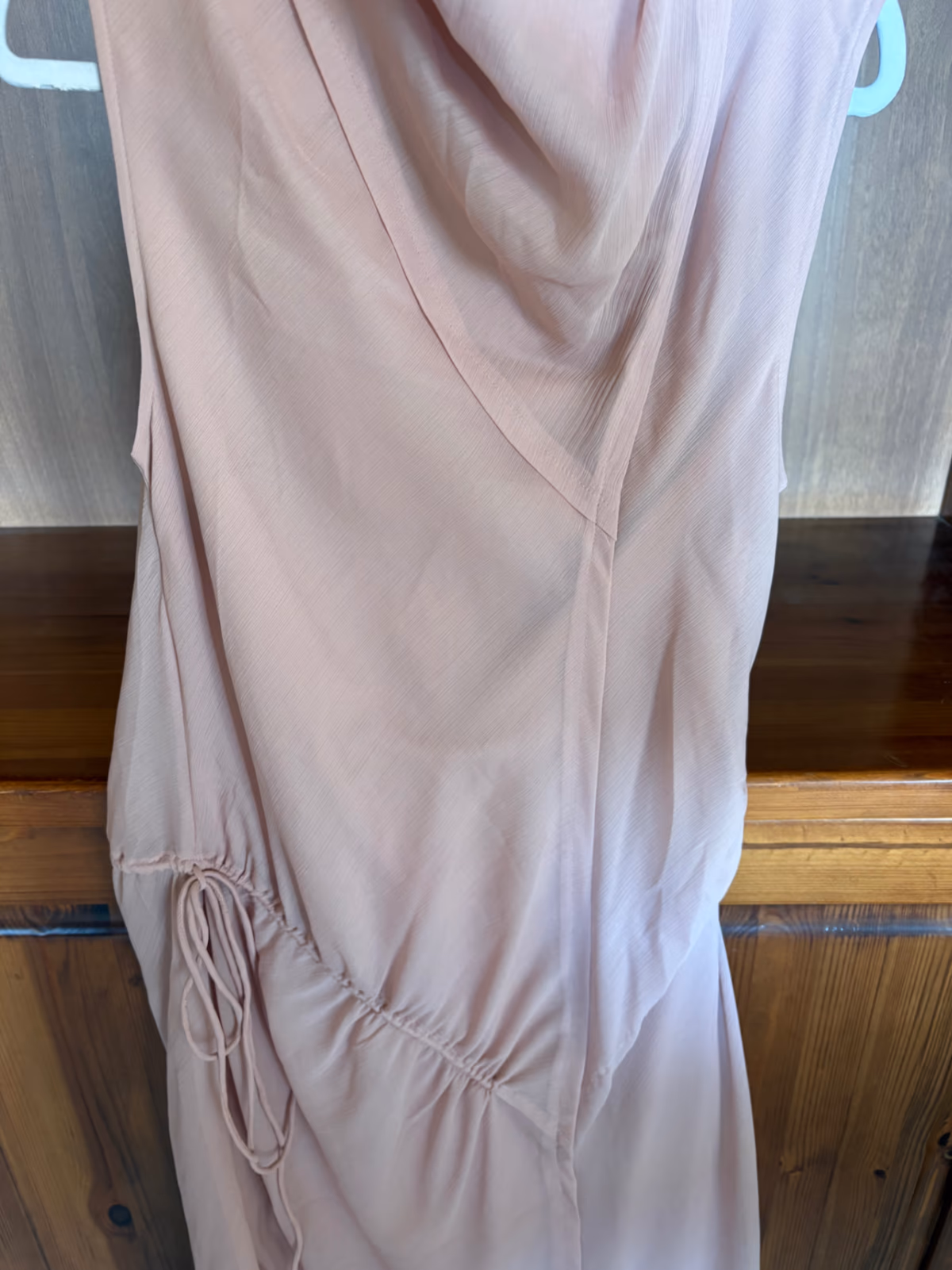 Pink drape high neck dress, photo 2