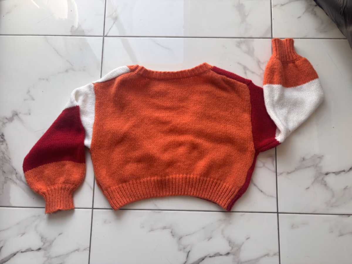 Cardigan a maglia grossa con blocchi di colore, foto 2