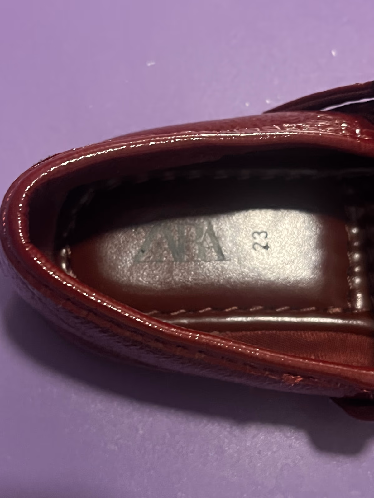Girls burgundy patent mary janes, photo 2