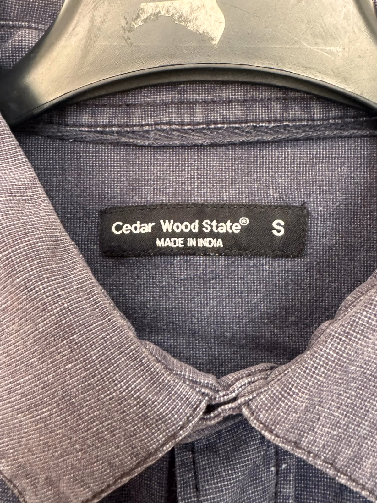 Camisa de botão azul-escura Cedar, fotografia 3
