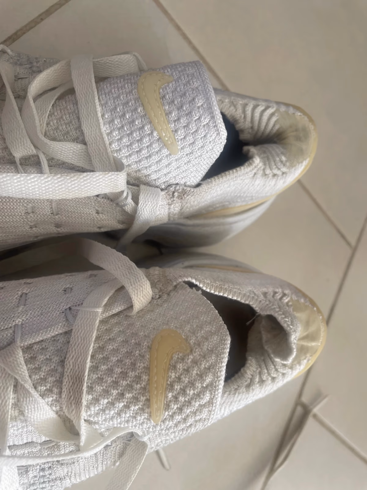 Nike White Knit Platform Trainers, photo 3