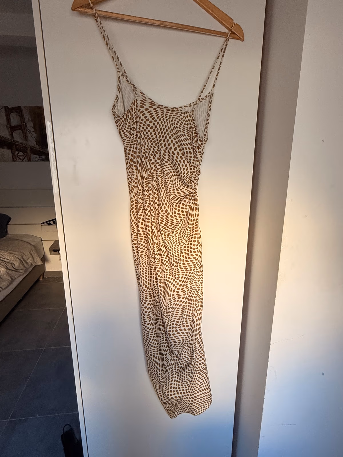 Abito midi Bershka con arricciature e fantasia, foto 3