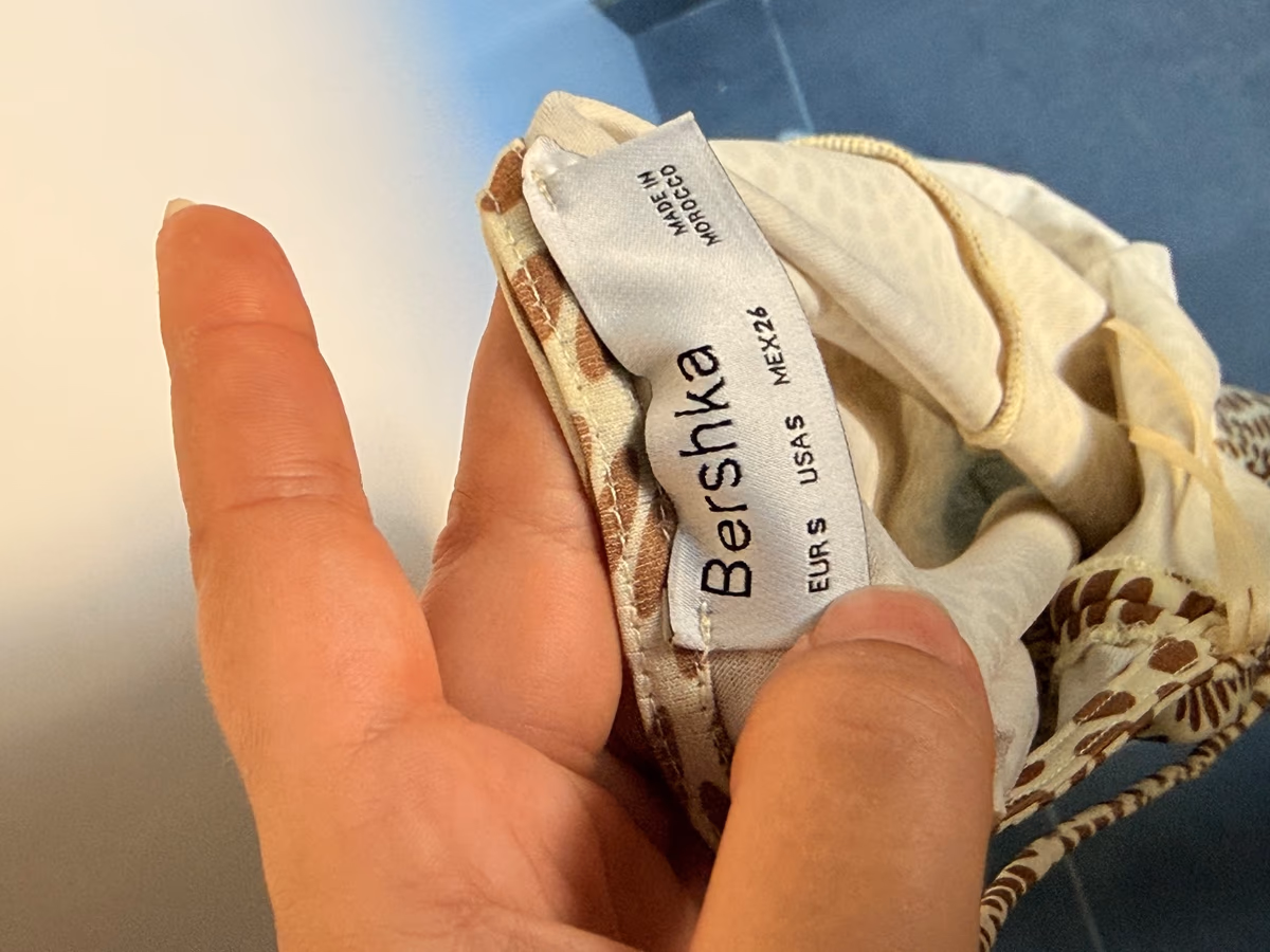 Abito midi Bershka con arricciature e fantasia, foto 4