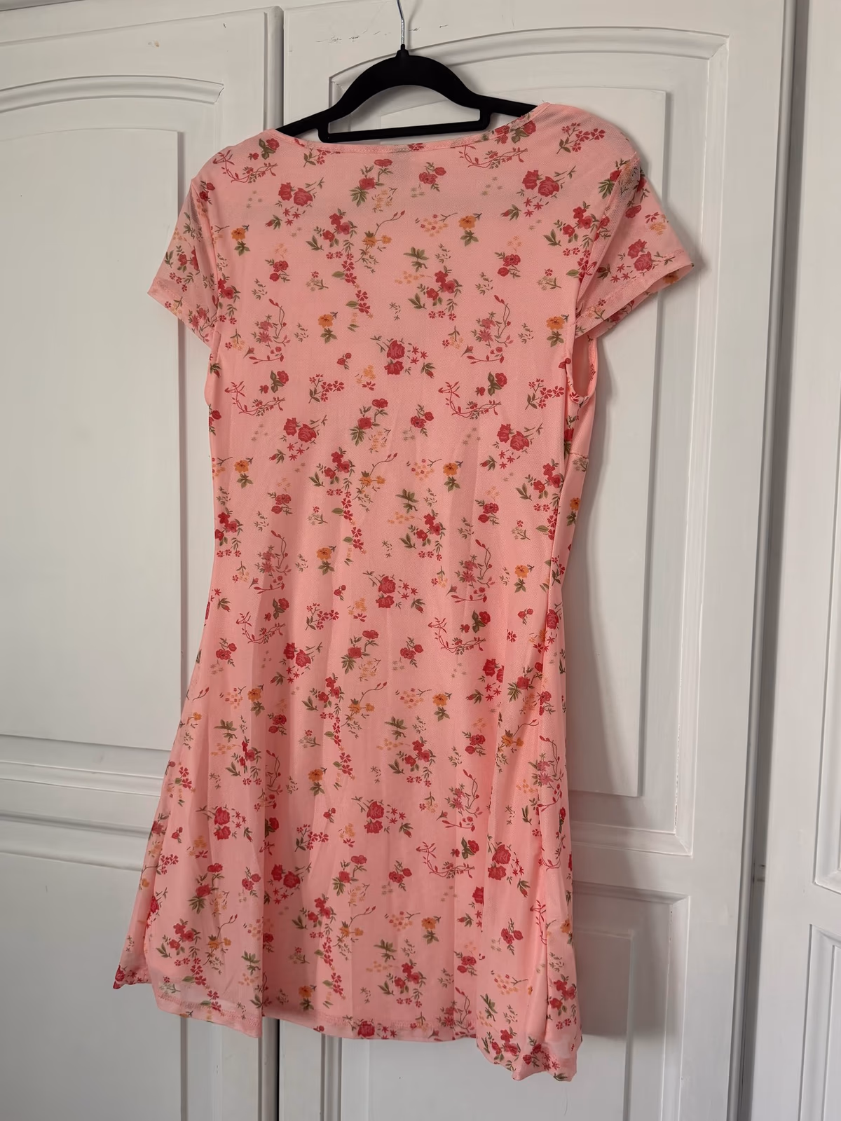 Pink Floral Mesh Mini Dress, photo 2
