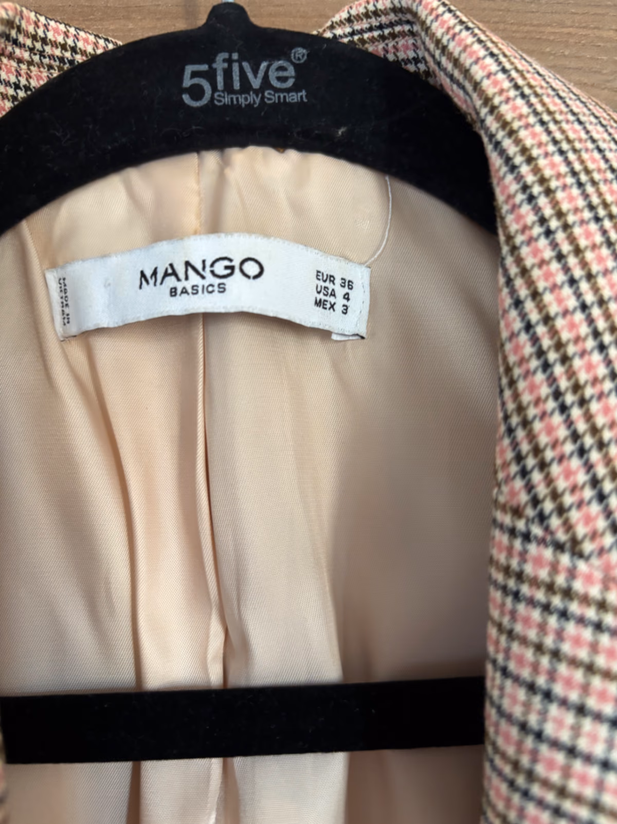 Mango check pattern tailored blazer, photo 3