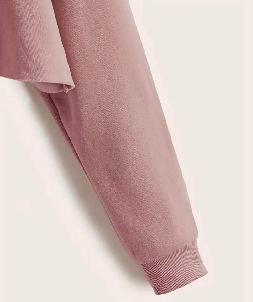 Pink Cropped Drawstring Hoodie, photo 3