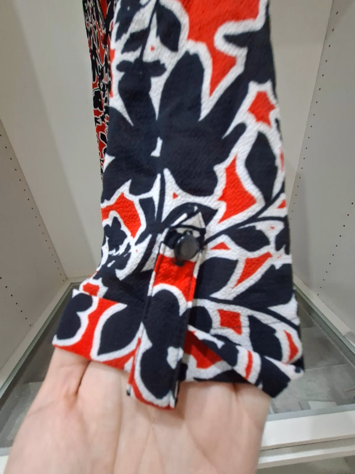 Abito con scollo a zip e fantasia papaya, foto 5