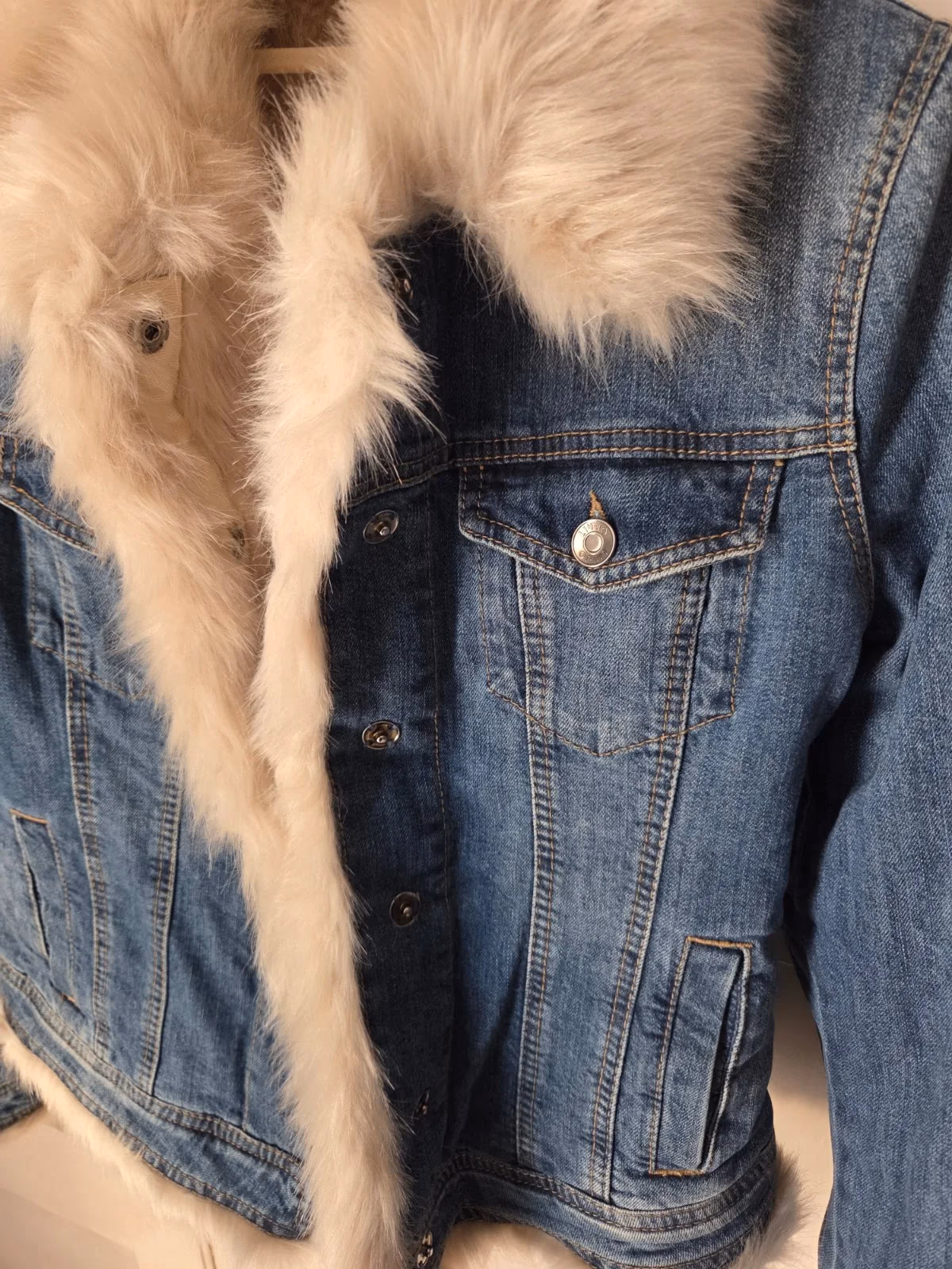 Liu Jo faux-fur denim jacket, photo 3