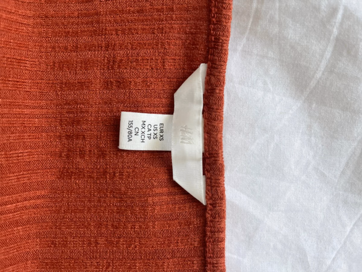Rust ribbed long-sleeve top, photo 2