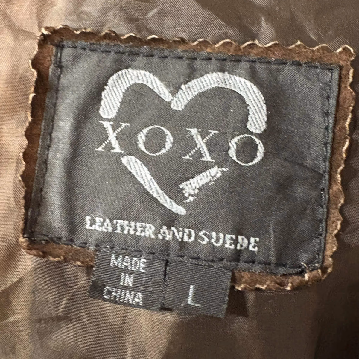 XOXO Brown  Leather Jacket Y2K, photo 7