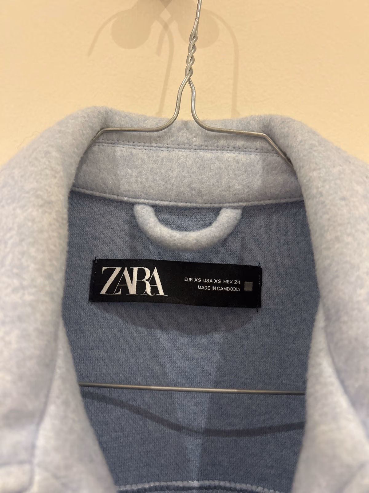 ZARA Light blue cropped shirt jacket (XS), photo 4
